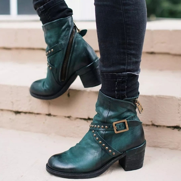 A.S.98 Salzburg Boots in Dark Teal - Picture 1 of 12